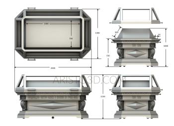 Church furniture (MBC_0014) 3D model for CNC machine